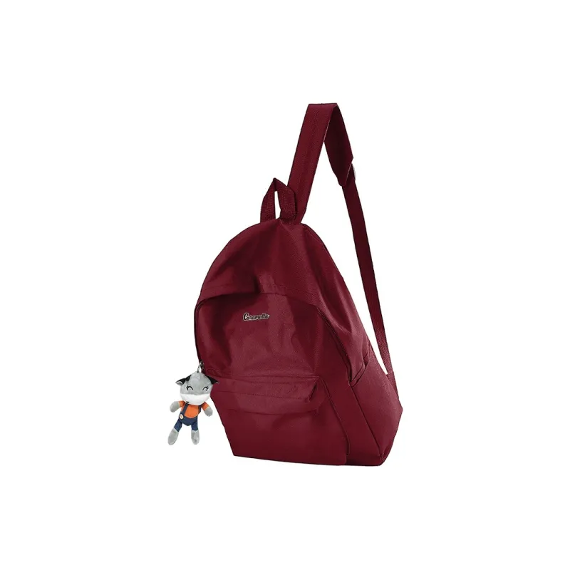 Caramella Nylon Backpack Unisex Black/White/Burgundy-24