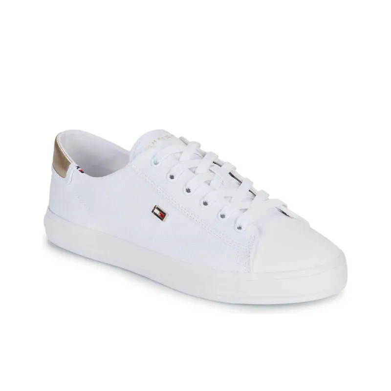 Tommy Hilfiger Trainers Low Top Skateboard Shoes Women's White-2
