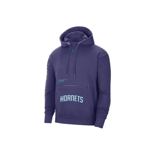 JORDAN Charlotte Hornets Courtside Statement Edition Men's JORDAN Nba Fleece Pullover Hoodie