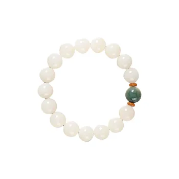 Blooming Petals White Jade Bodhi Bracelets Unisex