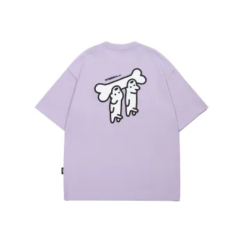 Guuka x Matsui Short Sleeved T Shirts Unisex Light Purple