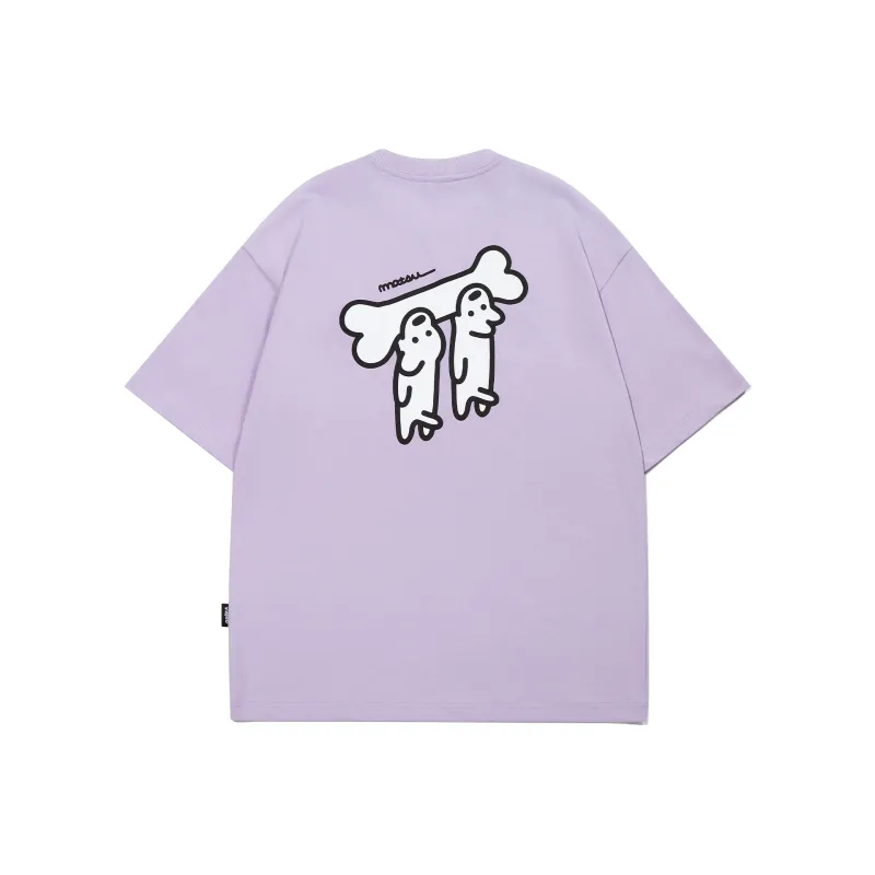 Guuka x Matsui Short Sleeved T Shirts Unisex Light Purple-0