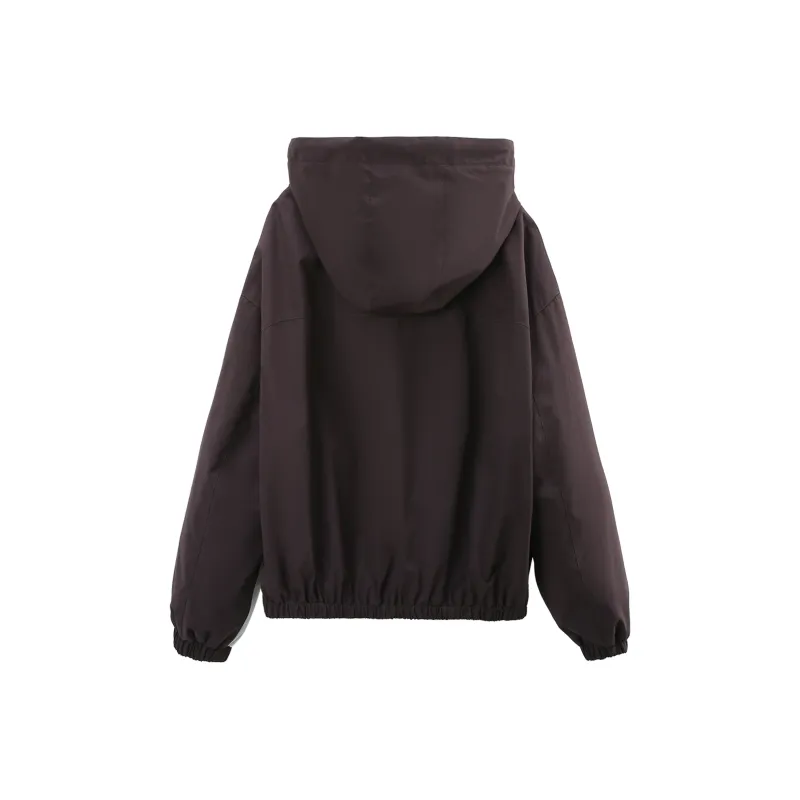 A Paradise For Awakening Cropped Coat Women's Coffee-1