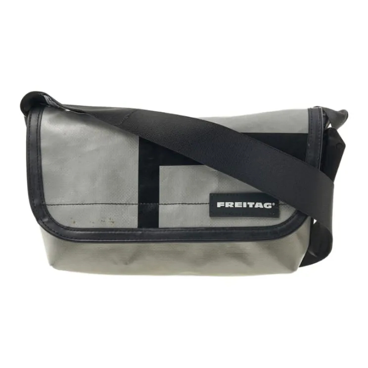 FREITAG PVC Messenger Bag Crossbody Bags Men's Silver & Black-0