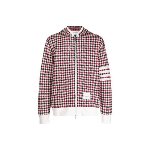 THOM BROWNE Gunclub Check Jacquard Zip up Hoodie