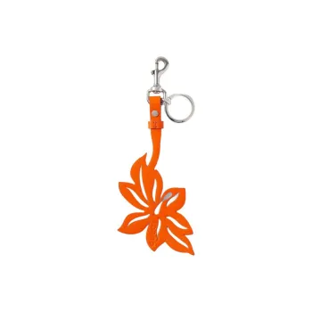 GUCCI Leather Keychains Unisex Orange