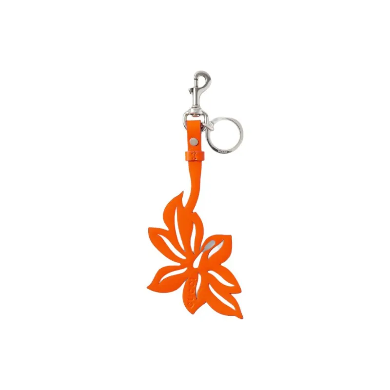 GUCCI Leather Keychains Unisex Orange-0