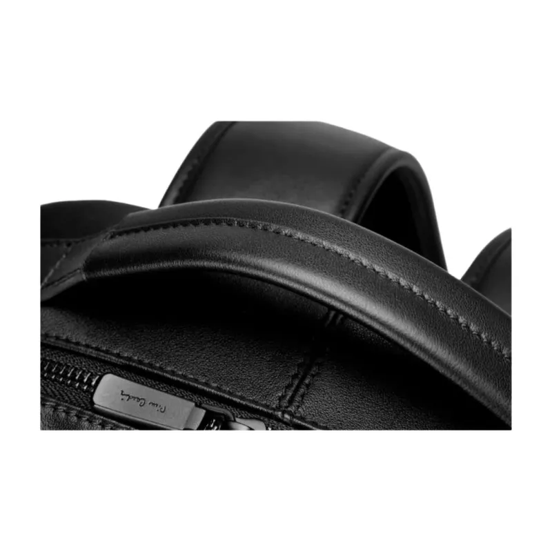 PIERRE CARDIN Cow Leather Backpack Tubas Men's Black-4