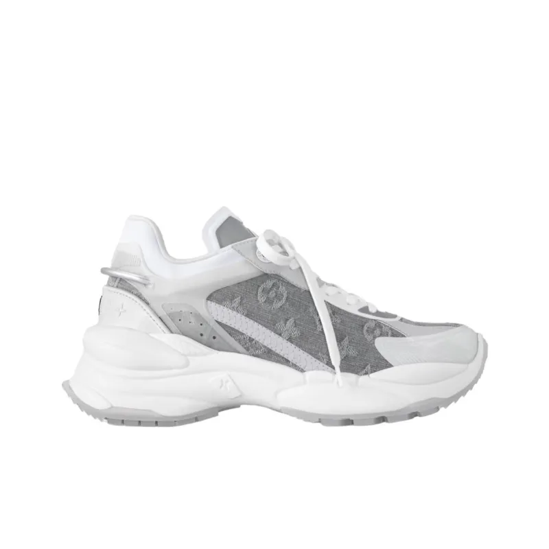 LOUIS VUITTON Run 55 Low Top Chunky Sneakers Women's Gray-1
