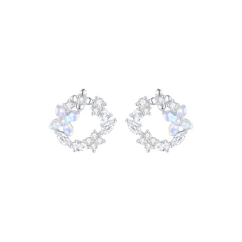 LUCKY ZHY S925 Silver Stud Earrings Women's
