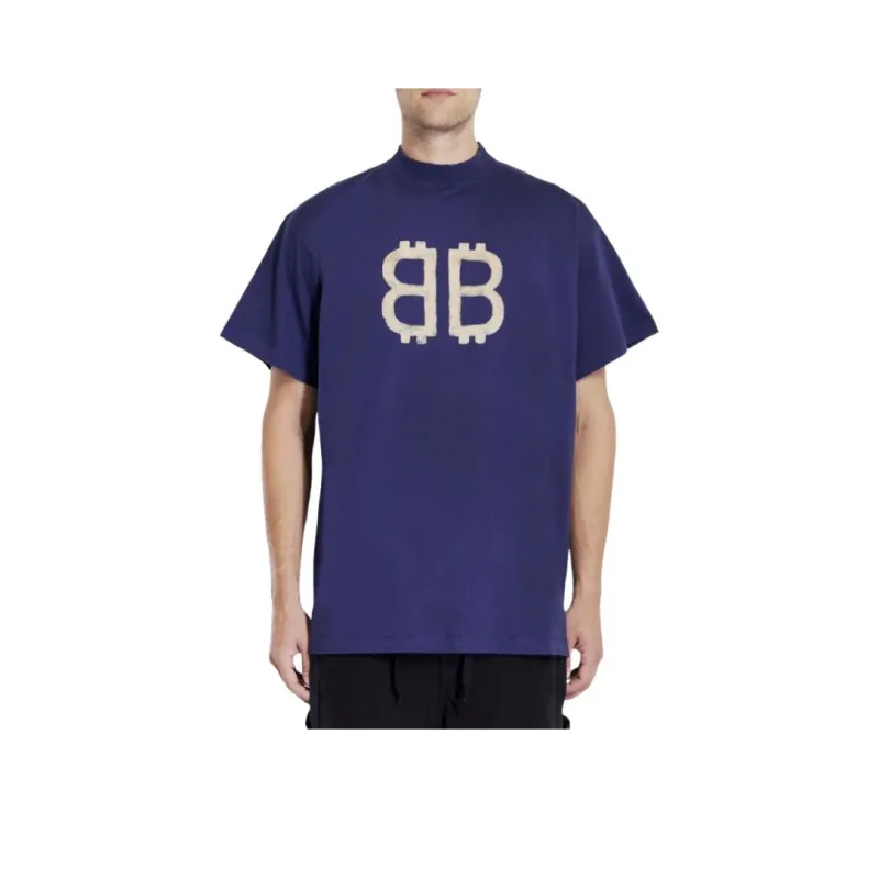 Balenciaga Crypto Logo Printed Crewneck T-Shirt-0