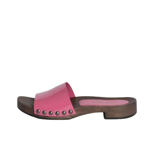 MIU hat miu Slip Resistant Slide block-heel 3cm Women's Begonia Pink