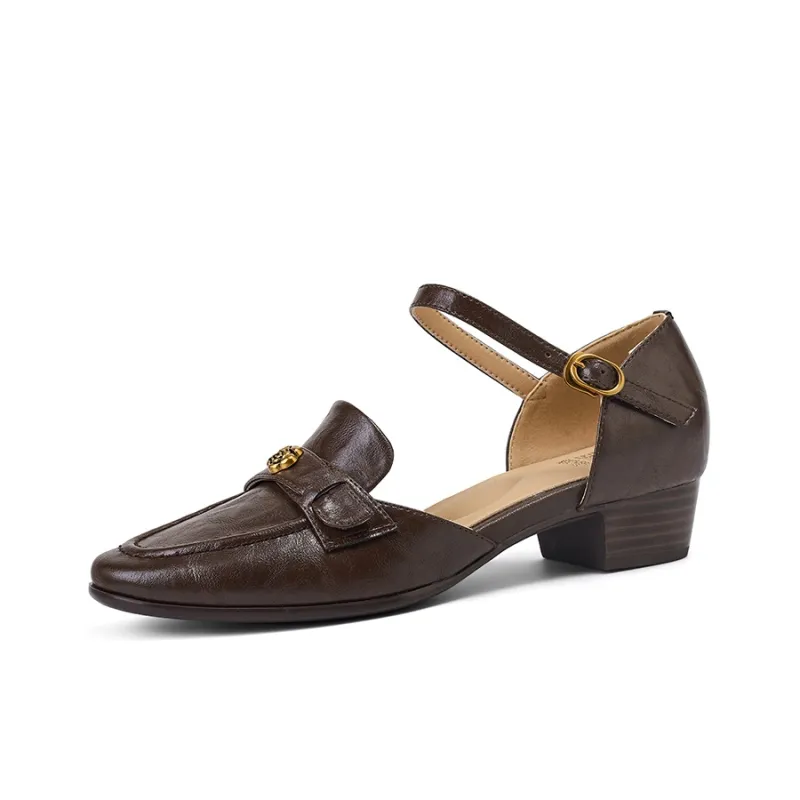 XICUNMINGWU High Heels Women's Dark Brown-1