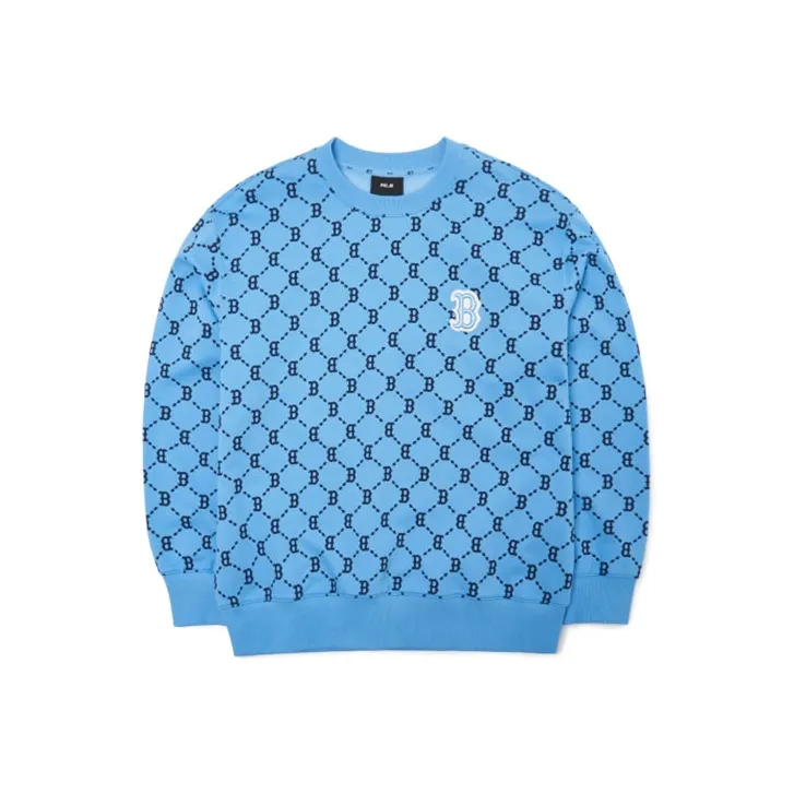MLB Base Logo Sweatshirts Unisex Blue-0