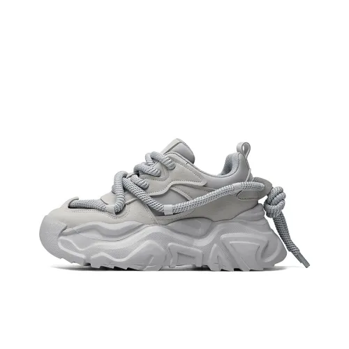 Frank Mully Low Top Chunky Sneakers Unisex Gray