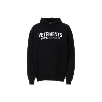 Vetements Logo Printed Drawstring Hoodie