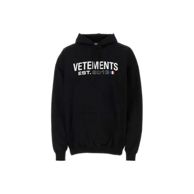 Vetements Logo Printed Drawstring Hoodie-0