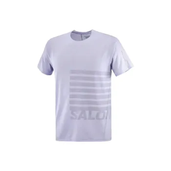 SALOMON SENSE AEROGRAPHIC T Shirt Men's Sky Blue Purple