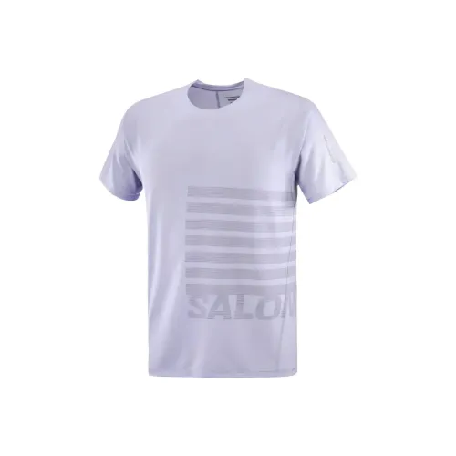 SALOMON SENSE AEROGRAPHIC T Shirt Men's Sky Blue Purple