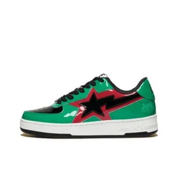 A BATHING APE Wear Resistant Low Top Skateboard Shoes Unisex Green