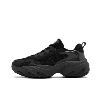 QIAODAN Spriggle Bunny V Durable Breathable Low Top Chunky Sneakers Women's Black