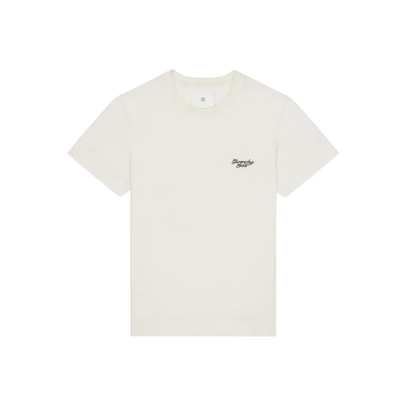 Givenchy 4G Embroidered Crewneck T Shirt-0