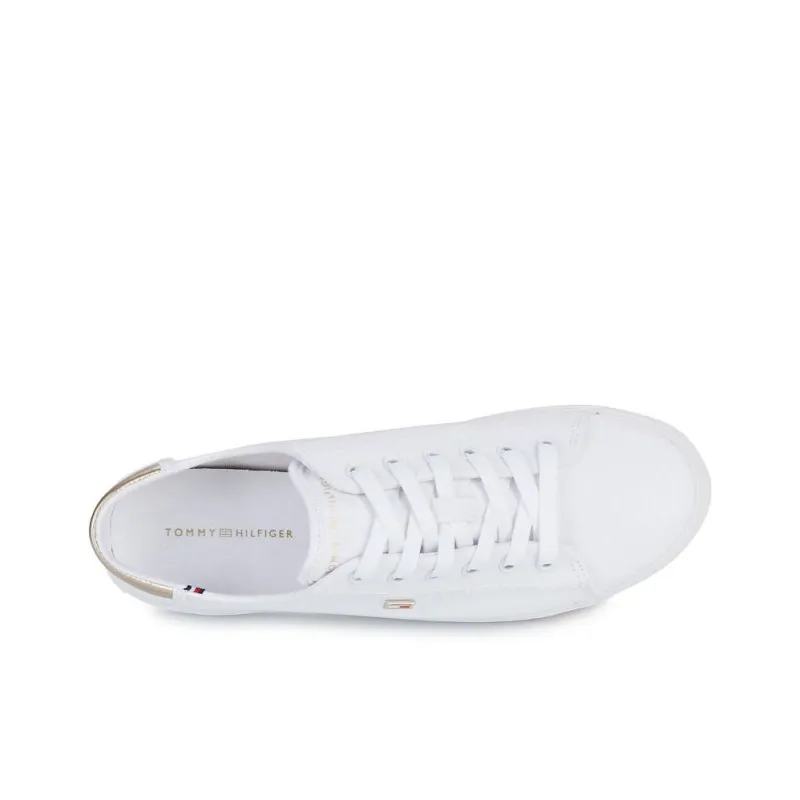 Tommy Hilfiger Trainers Low Top Skateboard Shoes Women's White-5