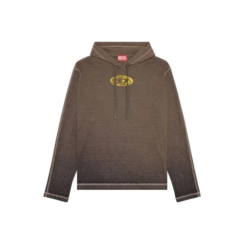 DIESEL T Crone Ls Logo Printed Drawstring Hoodie-0