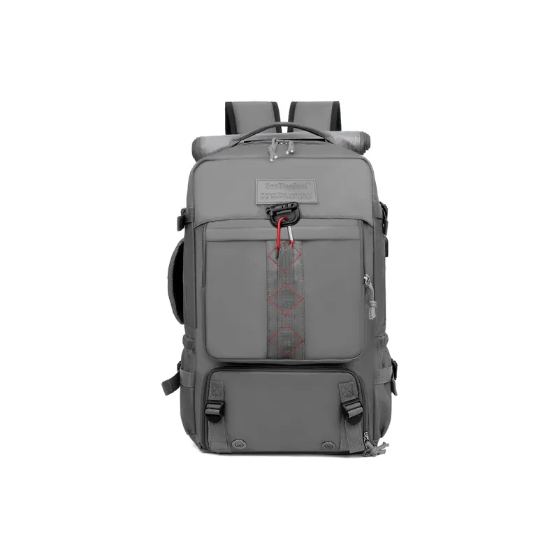 Deli Bear Oxford Backpack Unisex Black/Orange/Army Green/Gray/Peacock Blue/Purple-6