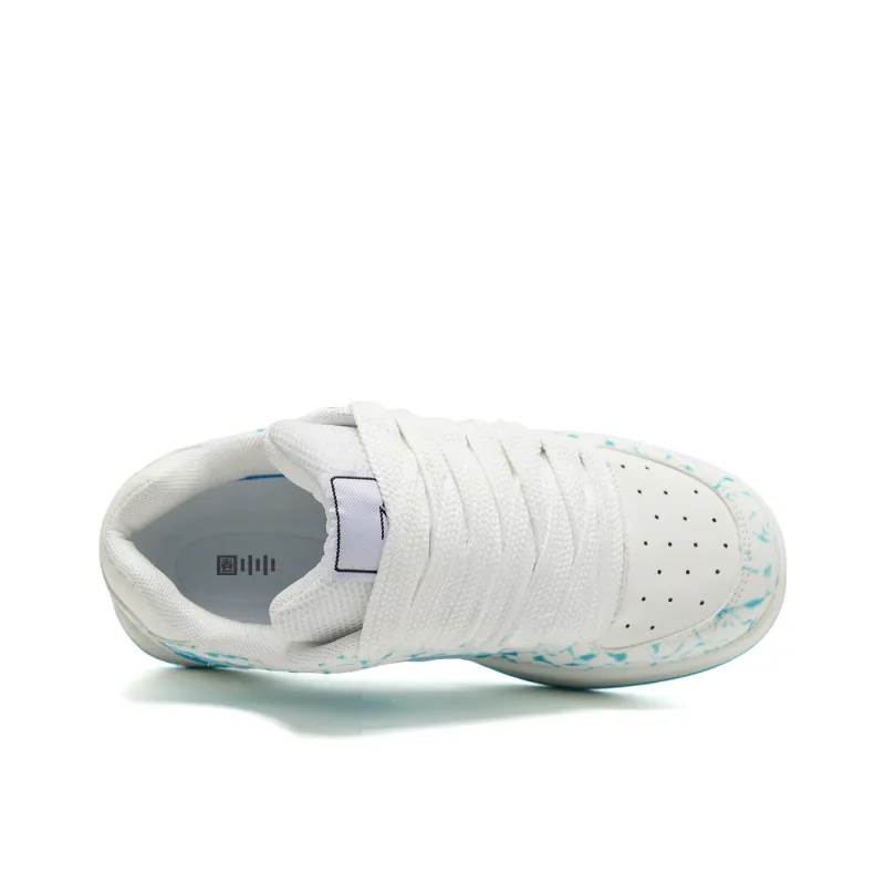 Circle Small Coverage Slip Resistant, Abrasion Resistant, Height Increasing Low Top Skateboard Shoes Unisex-10