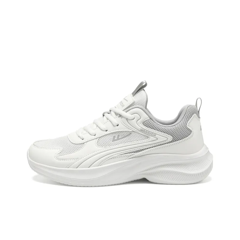 WARRIOR Running Shoes Men Low Top Black/White/White/Gray/White/Moon/Orange-7