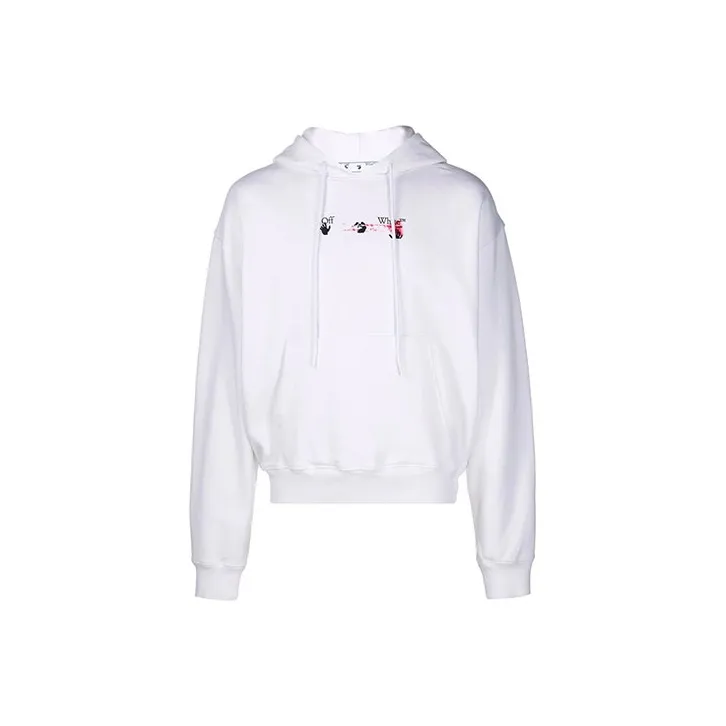 OFF WHITE Acrylic Arrow Logo Print Hooded Sweatshirt-0