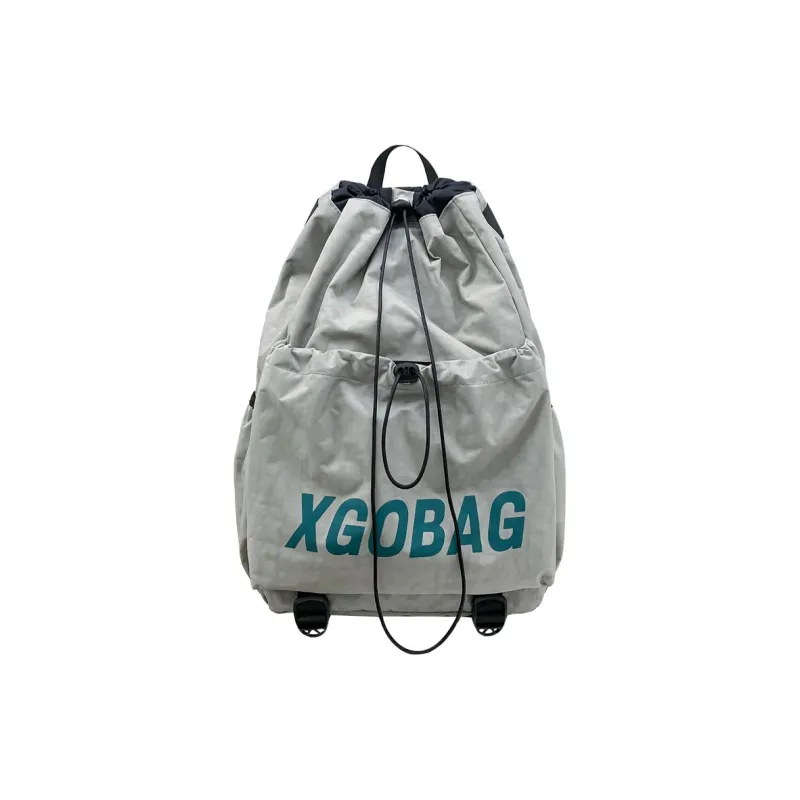 SEVENMOONS Nylon Backpack Large Size Unisex Ecru/Black/Gray/Khaki-3