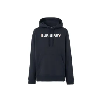 Burberry Logo Print Cotton Hoodie
