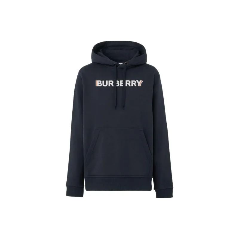 Burberry Logo Print Cotton Hoodie-0
