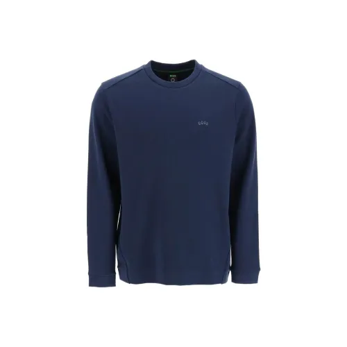 HUGO BOSS Salbo Curved Logo print Sweatshirt