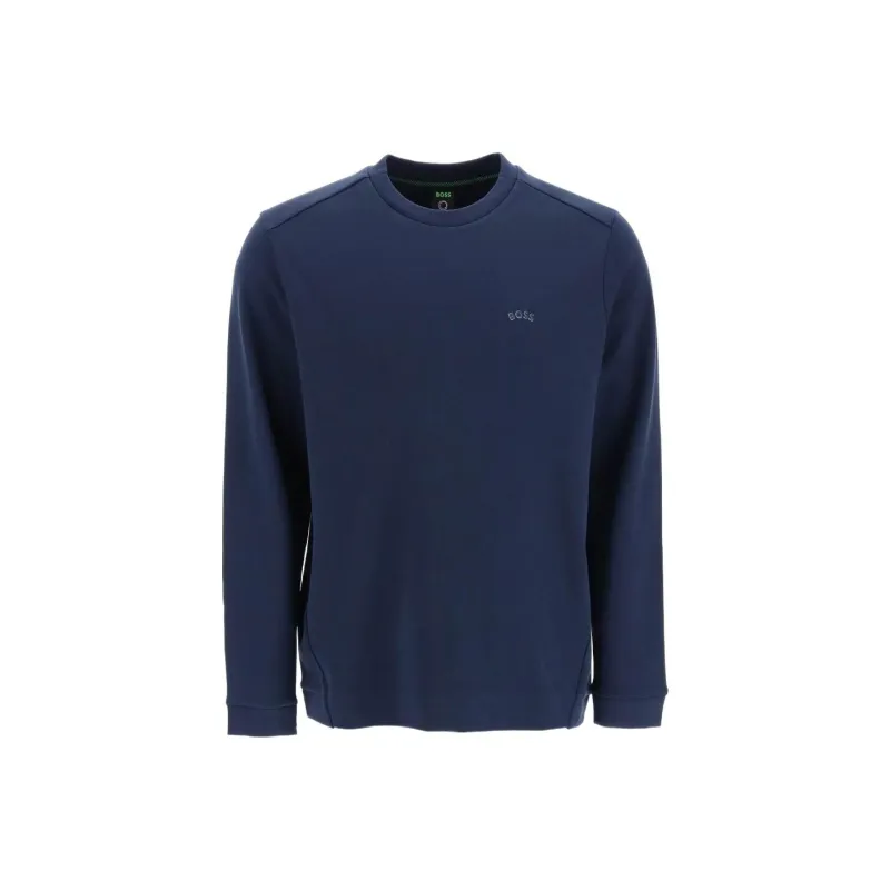 HUGO BOSS Salbo Curved Logo print Sweatshirt-0