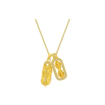 Lao Feng Xiang S925 Silver Necklaces Unisex