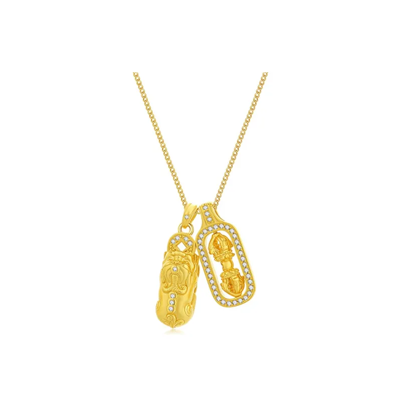 Lao Feng Xiang S925 Silver Necklaces Unisex-0