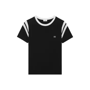 CELINE Triomphe Embroidered Crewneck T Shirt
