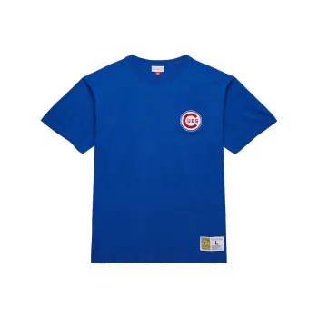 Mitchell & Ness Royal Chicago Cubs Cooperstown Collection Premium Pocket T Shirt Men's Blue