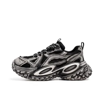 JANECO Slip Resistant, Abrasion Resistant, Breathable Low Top Chunky Sneakers Men's