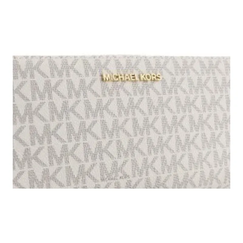 MICHAEL KORS Coated Canvas Wallet Women's Beige & Pink-4