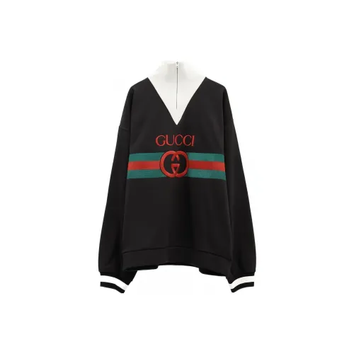 GUCCI Gg Logo Quarter Zip Sweatshirt