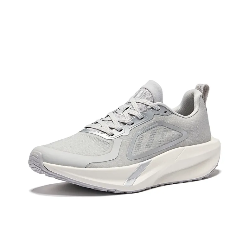 Erke Cushioning Rebound Low Top City Commute Running Shoes Men's Mist Gray Bright Silver-2