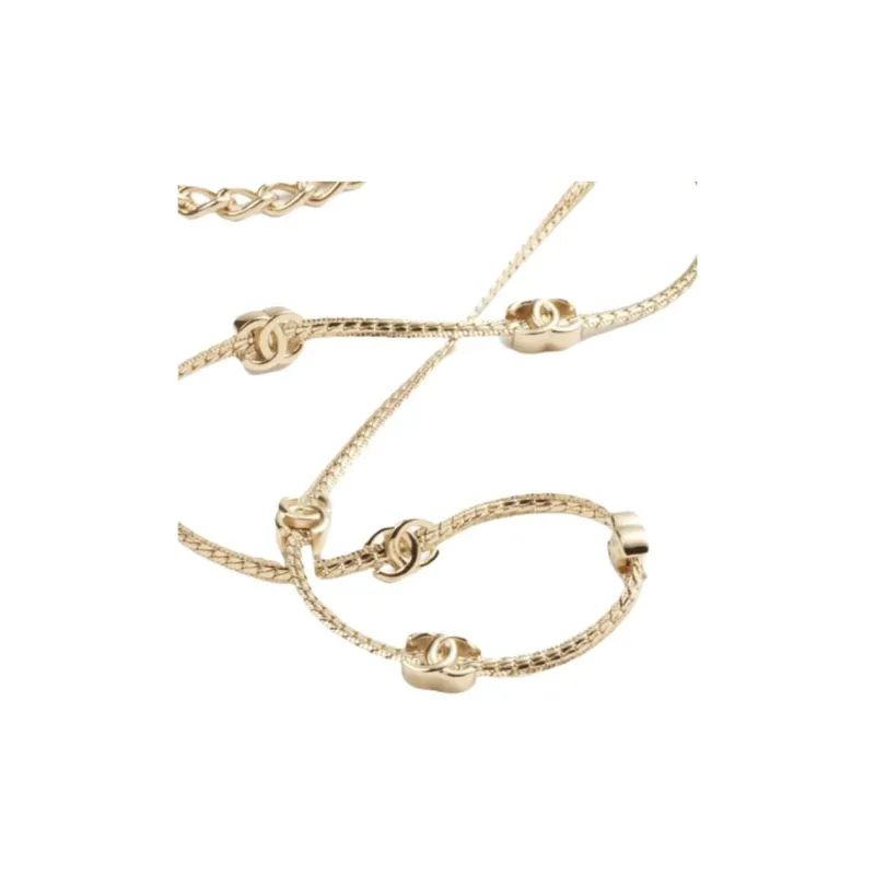 CHANEL Metal Necklaces Women's Gold-2