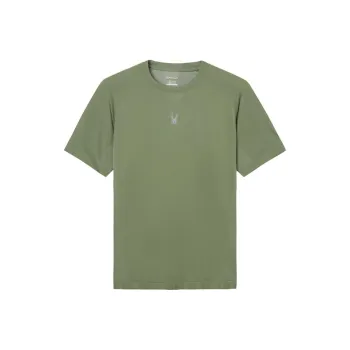 SPYDER TRAINING T Shirt Men's Limestone Gray Green