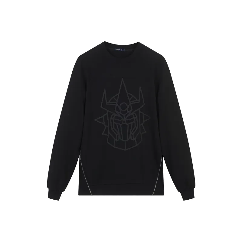 FANBIOU FW21 Crew Neck Loose Fit Sweatshirt Unisex Black-0