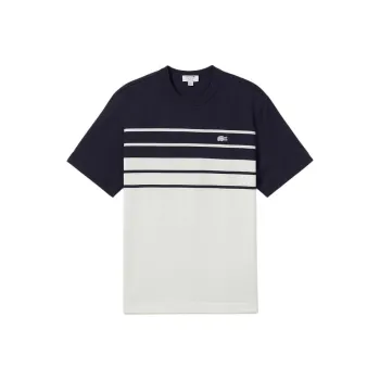 LACOSTE Striped Organic Cotton T shirt
