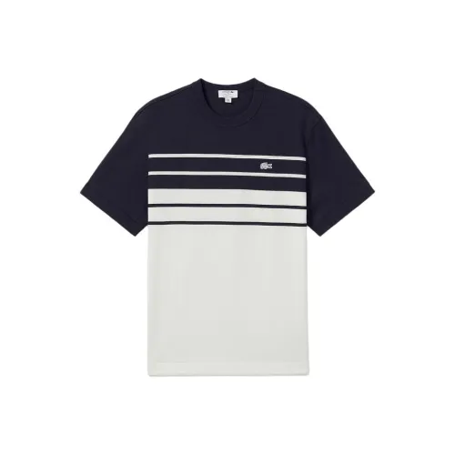 LACOSTE Striped Organic Cotton T shirt